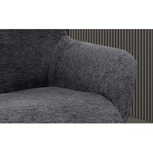 Chaise MADO Pivotant tissu Gris foncé, dimension H84 x L63 x P63, idéal pour votre cuisine ou salle à manger