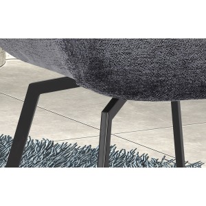 Chaise MADO Pivotant tissu Gris foncé, dimension H84 x L63 x P63, idéal pour votre cuisine ou salle à manger