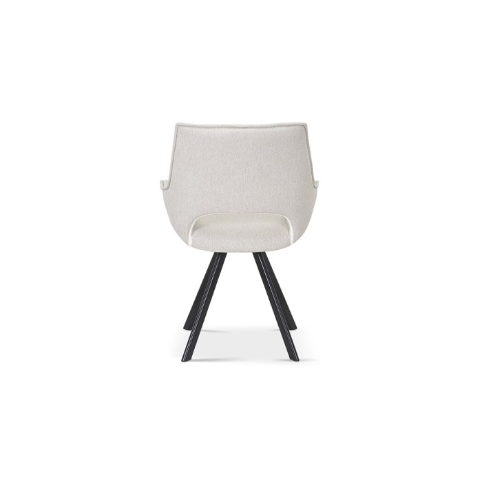 Chaise TIMOTE Tissu Beige, dimension H86.5 x L61 x P64, idéal pour votre cuisine ou salle à manger