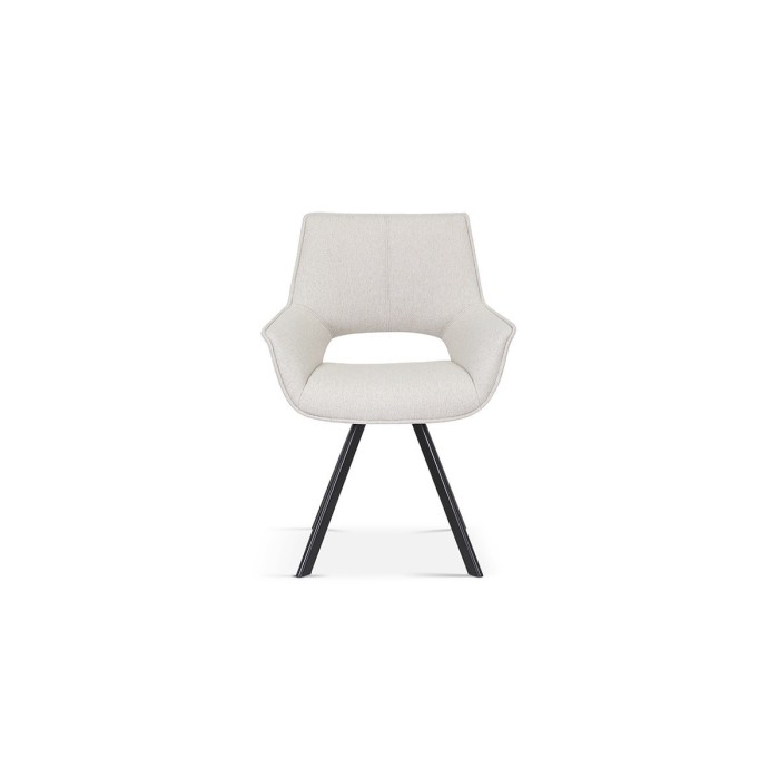 Chaise TIMOTE Tissu Beige, dimension H86.5 x L61 x P64, idéal pour votre cuisine ou salle à manger