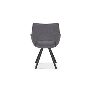 Chaise TIMOTE Tissu Gris, dimension H86.5 x L61 x P64, idéal pour votre cuisine ou salle à manger