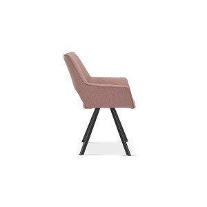 Chaise TIMOTE Tissu Rose, dimension H86.5 x L61 x P64, idéal pour votre cuisine ou salle à manger