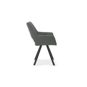 Chaise TIMOTE Tissu Vert, dimension H86.5 x L61 x P64, idéal pour votre cuisine ou salle à manger