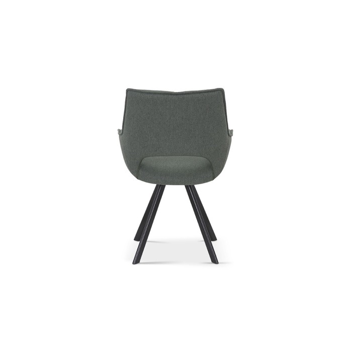 Chaise TIMOTE Tissu Vert, dimension H86.5 x L61 x P64, idéal pour votre cuisine ou salle à manger