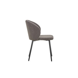 Chaise TOLO Tissu Bouclé Gris, dimension H80 x L51 x P55, idéal pour votre cuisine ou salle à manger