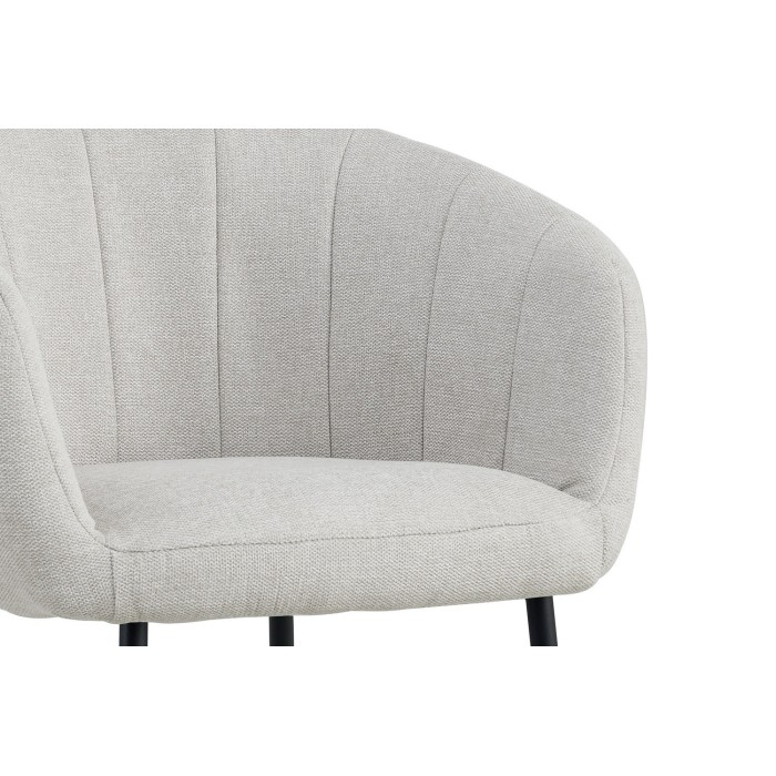 Chaise SEVILLE Tissu beige, dimension H79 x L57 x P62, idéal pour votre cuisine ou salle à manger