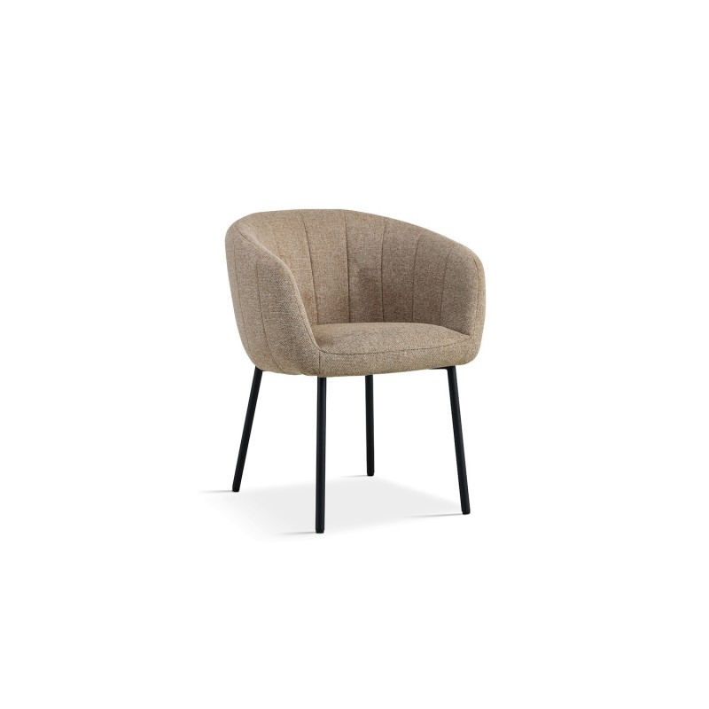 Chaise SEVILLE tissu bouclé sable, dimension H79 x L57 x P62, idéal pour votre cuisine ou salle à manger