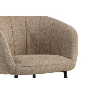 Chaise SEVILLE tissu bouclé sable, dimension H79 x L57 x P62, idéal pour votre cuisine ou salle à manger