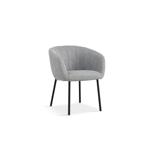 Chaise SEVILLE Tissu Gris clair, dimension H79 x L57 x P62, idéal pour votre cuisine ou salle à manger