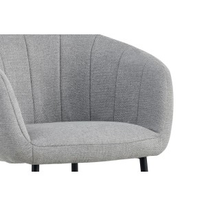 Chaise SEVILLE Tissu Gris clair, dimension H79 x L57 x P62, idéal pour votre cuisine ou salle à manger