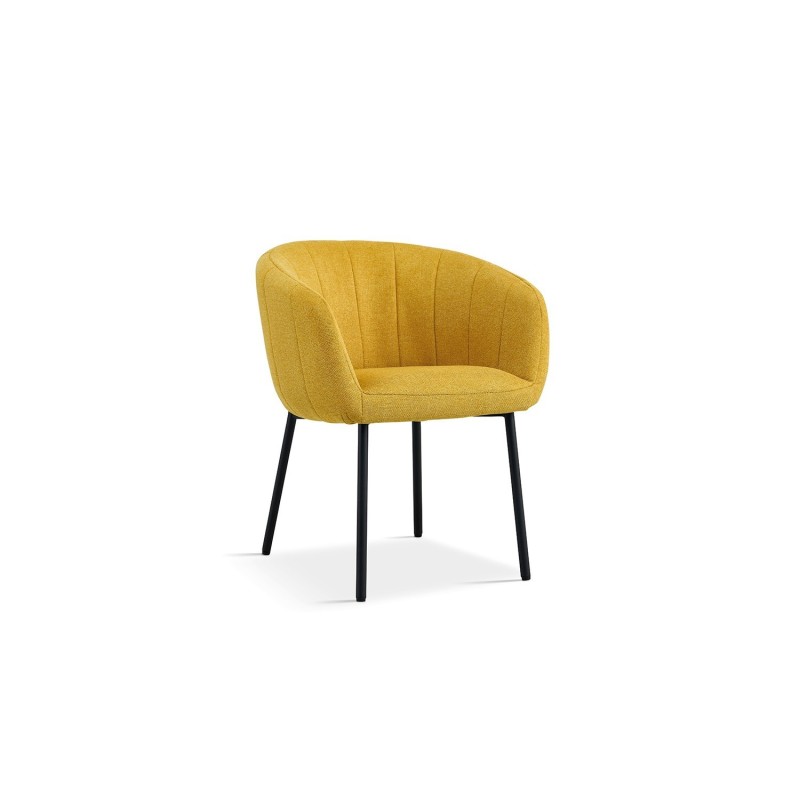 Chaise SEVILLE Tissu Jaune, dimension H79 x L57 x P62, idéal pour votre cuisine ou salle à manger