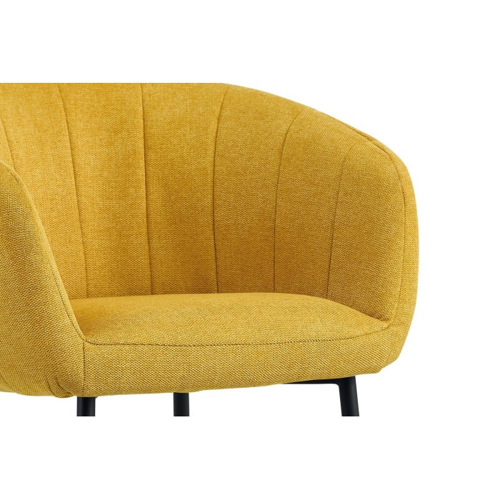 Chaise SEVILLE Tissu Jaune, dimension H79 x L57 x P62, idéal pour votre cuisine ou salle à manger