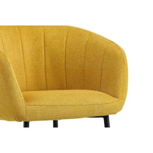 Chaise SEVILLE Tissu Jaune, dimension H79 x L57 x P62, idéal pour votre cuisine ou salle à manger