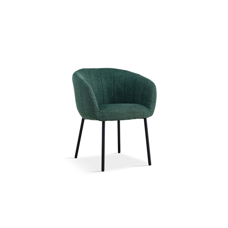 Chaise SEVILLE Tissu Vert, dimension H79 x L57 x P62, idéal pour votre cuisine ou salle à manger