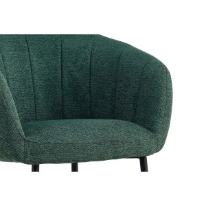 Chaise SEVILLE Tissu Vert, dimension H79 x L57 x P62, idéal pour votre cuisine ou salle à manger