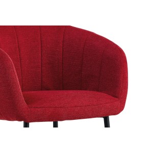 Chaise SEVILLE Tissu Rouge, dimension H79 x L57 x P62, idéal pour votre cuisine ou salle à manger