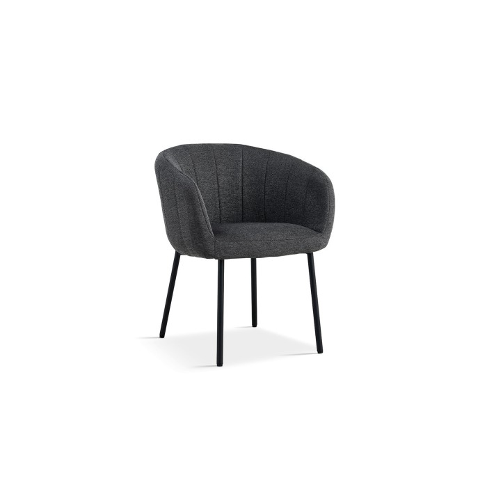 Chaise SEVILLE Tissu Gris foncé, dimension H79 x L57 x P62, idéal pour votre cuisine ou salle à manger