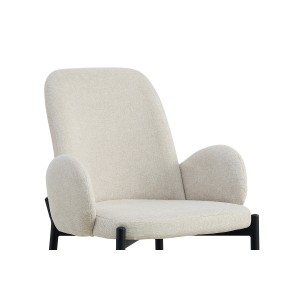 Chaise BALBOA Tissu Bouclé Beige, dimension H88 x L60 x P57, idéal pour votre cuisine ou salle à manger