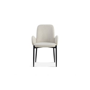 Chaise BALBOA Tissu Bouclé Beige, dimension H88 x L60 x P57, idéal pour votre cuisine ou salle à manger