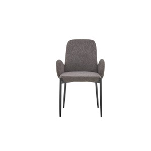 Chaise BALBOA Tissu Bouclé Gris, dimension H88 x L60 x P57, idéal pour votre cuisine ou salle à manger