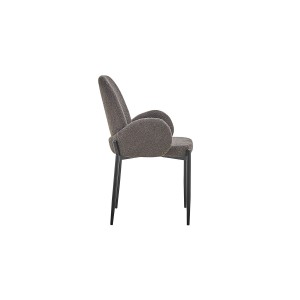 Chaise BALBOA Tissu Bouclé Gris, dimension H88 x L60 x P57, idéal pour votre cuisine ou salle à manger