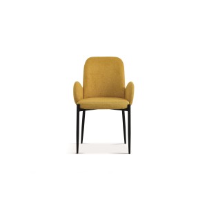 Chaise BALBOA Tissu Jaune, dimension H88 x L60 x P57, idéal pour votre cuisine ou salle à manger