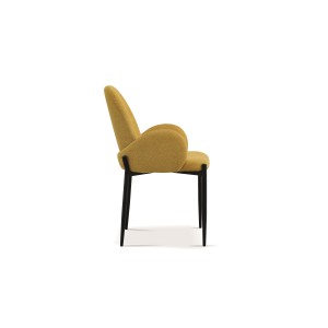 Chaise BALBOA Tissu Jaune, dimension H88 x L60 x P57, idéal pour votre cuisine ou salle à manger