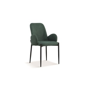 Chaise BALBOA Tissu Vert, dimension H88 x L60 x P57, idéal pour votre cuisine ou salle à manger