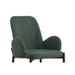 Chaise BALBOA Tissu Vert, dimension H88 x L60 x P57, idéal pour votre cuisine ou salle à manger