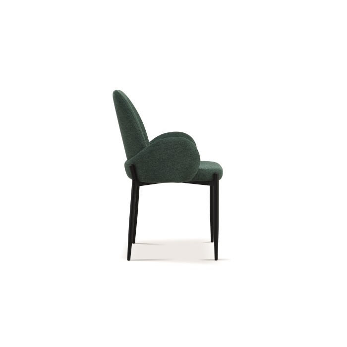 Chaise BALBOA Tissu Vert, dimension H88 x L60 x P57, idéal pour votre cuisine ou salle à manger