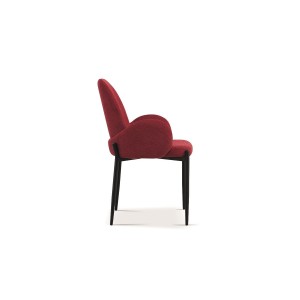 Chaise BALBOA Tissu Rouge, dimension H88 x L60 x P57, idéal pour votre cuisine ou salle à manger