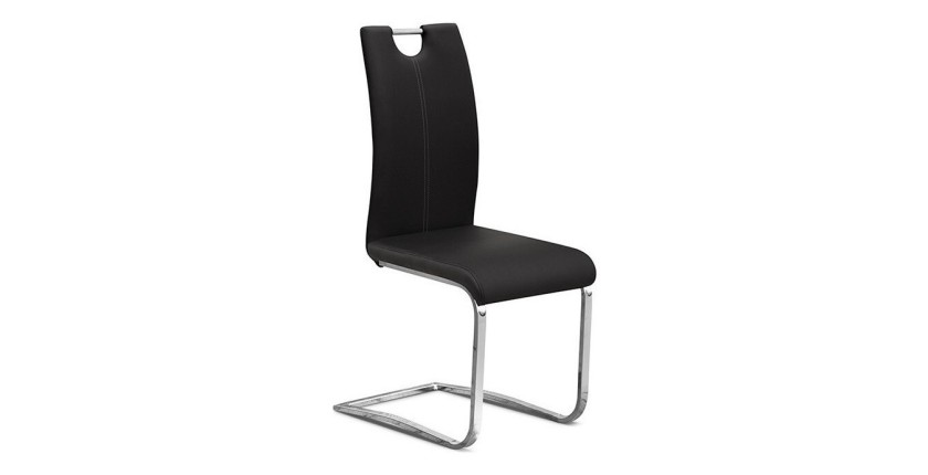 Chaise SOFI PU Noir, dimension H99 x L43 x P57 cm, idéal pour votre cuisine ou salle à manger