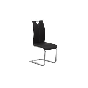 Chaise SOFI PU Noir, dimension H99 x L43 x P57 cm, idéal pour votre cuisine ou salle à manger