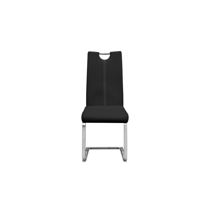 Chaise SOFI PU Noir, dimension H99 x L43 x P57 cm, idéal pour votre cuisine ou salle à manger