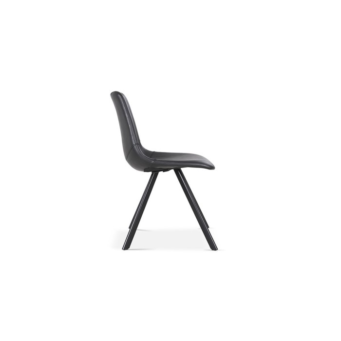 Chaise EMET PU Noir, dimension H83 x L46 x P60 cm, idéal pour votre cuisine ou salle à manger