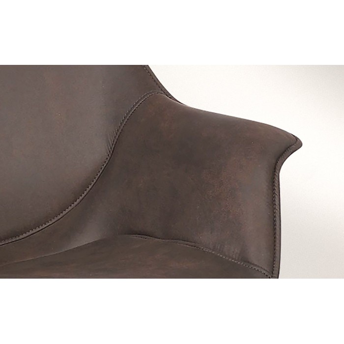 Chaise MILANO PU Micro fibre Brun, dimensions: H81 x L69 x P77 cm, idéal pour votre salle a manger ou cuisine