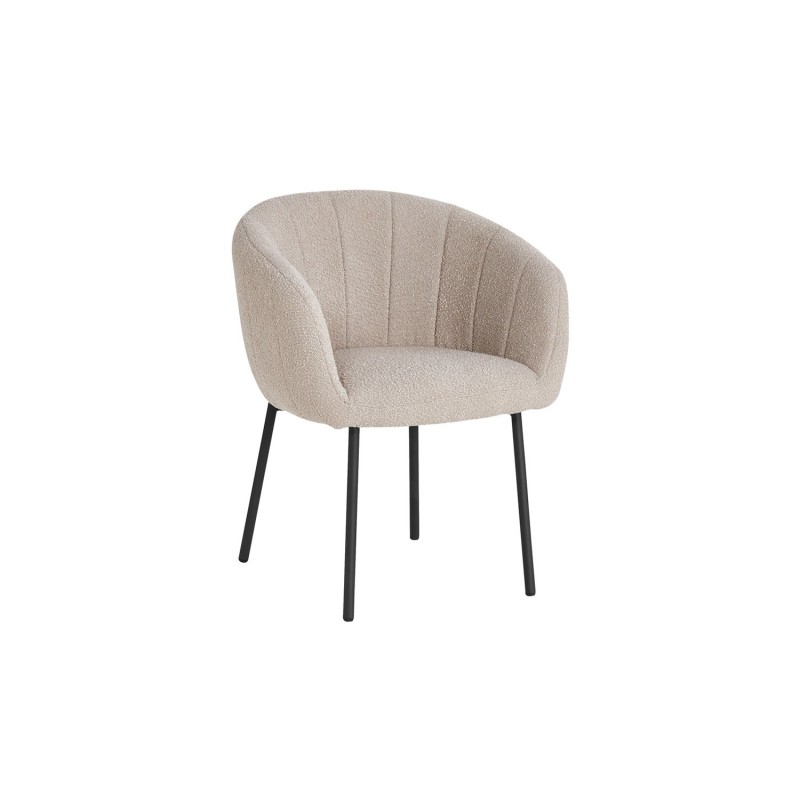 Chaise SEVILLE Tissu bouclé Sable, dimension H79 x L57 x P62, idéal pour votre cuisine ou salle à manger