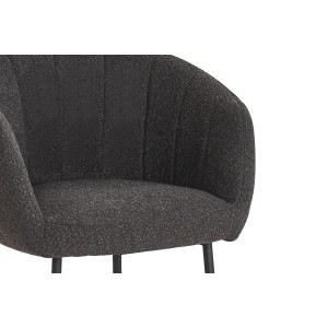Chaise SEVILLE Tissu bouclé Gris, dimension H79 x L57 x P62, idéal pour votre cuisine ou salle à manger