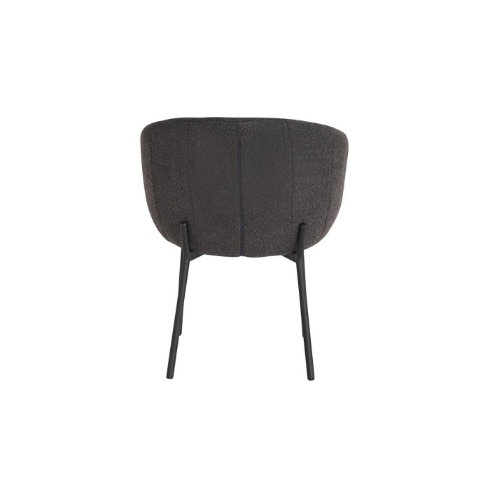 Chaise SEVILLE Tissu bouclé Gris, dimension H79 x L57 x P62, idéal pour votre cuisine ou salle à manger