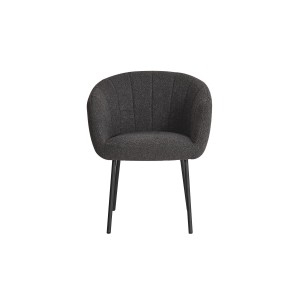 Chaise SEVILLE Tissu bouclé Gris, dimension H79 x L57 x P62, idéal pour votre cuisine ou salle à manger