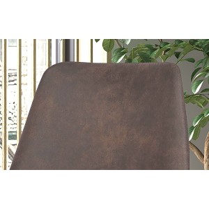 Chaise MICRA PU Micro fibre Brun, dimensions: H86 x L49 x P61 cm, idéal pour un salon de prestige
