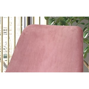 Chaise MICRA Velours Rose, dimensions: H86 x L49 x P61 cm, idéal pour un salon de prestige