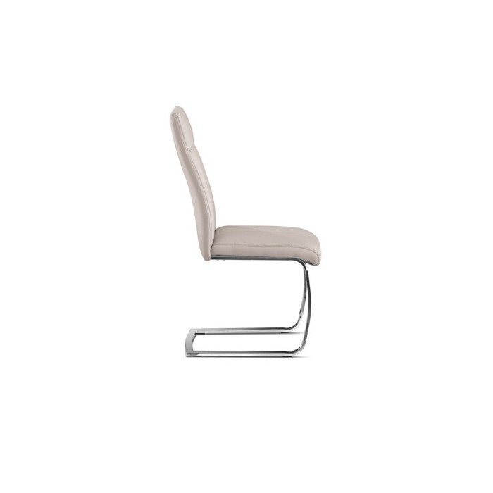Chaise ALI PU Capuccino, dimensions: H101 x L42 x P61 cm, idéal pour une salle a manger unique