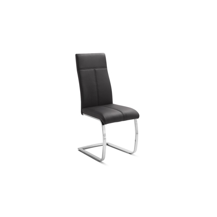 Chaise ALI PU Noir, dimensions: H101 x L42 x P61 cm, idéal pour une salle a manger unique