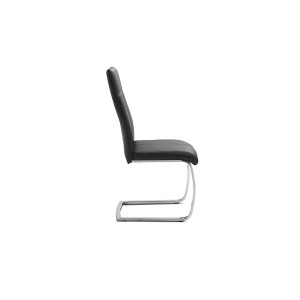 Chaise ALI PU Noir, dimensions: H101 x L42 x P61 cm, idéal pour une salle a manger unique