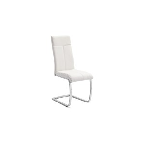 Chaise ALI PU Blanc, dimensions: H101 x L42 x P61 cm, idéal pour une salle à manger unique