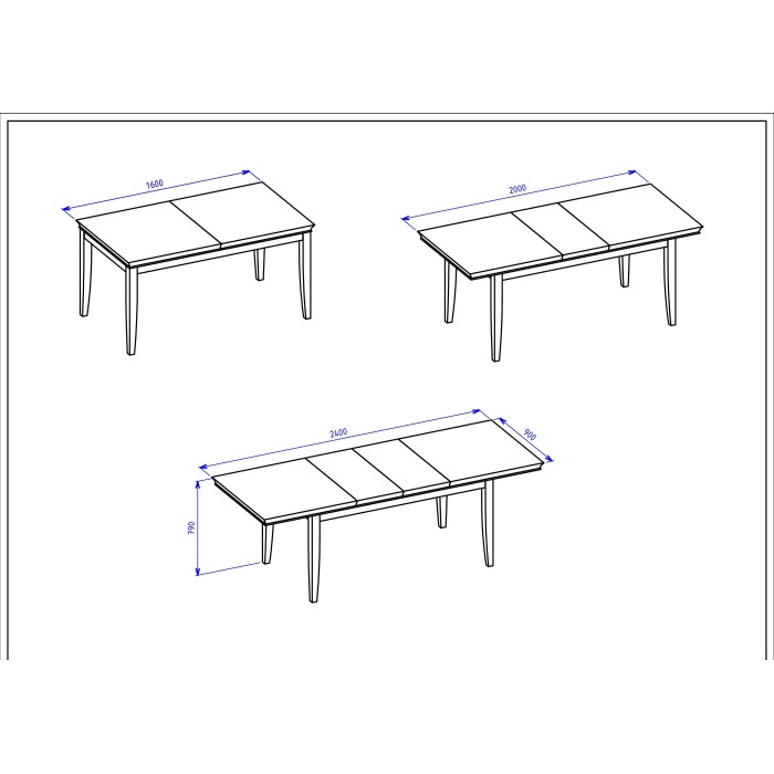 Table extensible jusqu'à 240cm pour 10 personnes pour salle à manger Collection PALACE. Coloris chêne foncé.