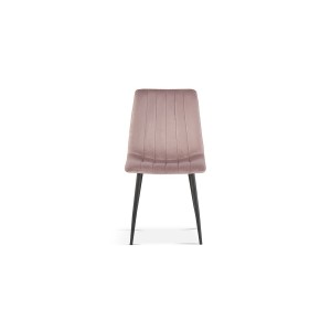 Chaise BRUCE Velours Rose, dimensions: H86 x L45 x P55 cm, idéal pour une salle à manger design et moderne