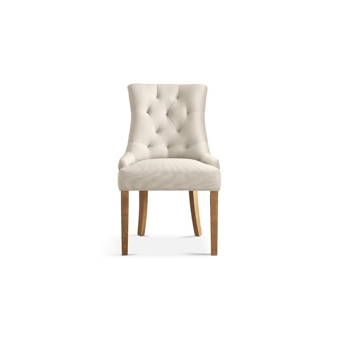 Chaise ROYA Tissu Sable, dimension H93 x L56 x P60, idéal pour votre cuisine ou salle à manger