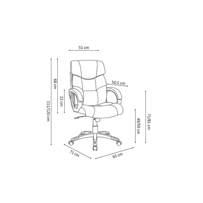 Chaise de bureau LIDA PU Noir, un choix confortable et élégant pour votre bureau